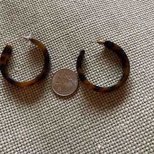 Tortoise Shell Hoop Earrings